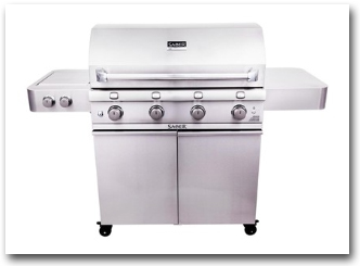 A Saber 4-burner gas grill