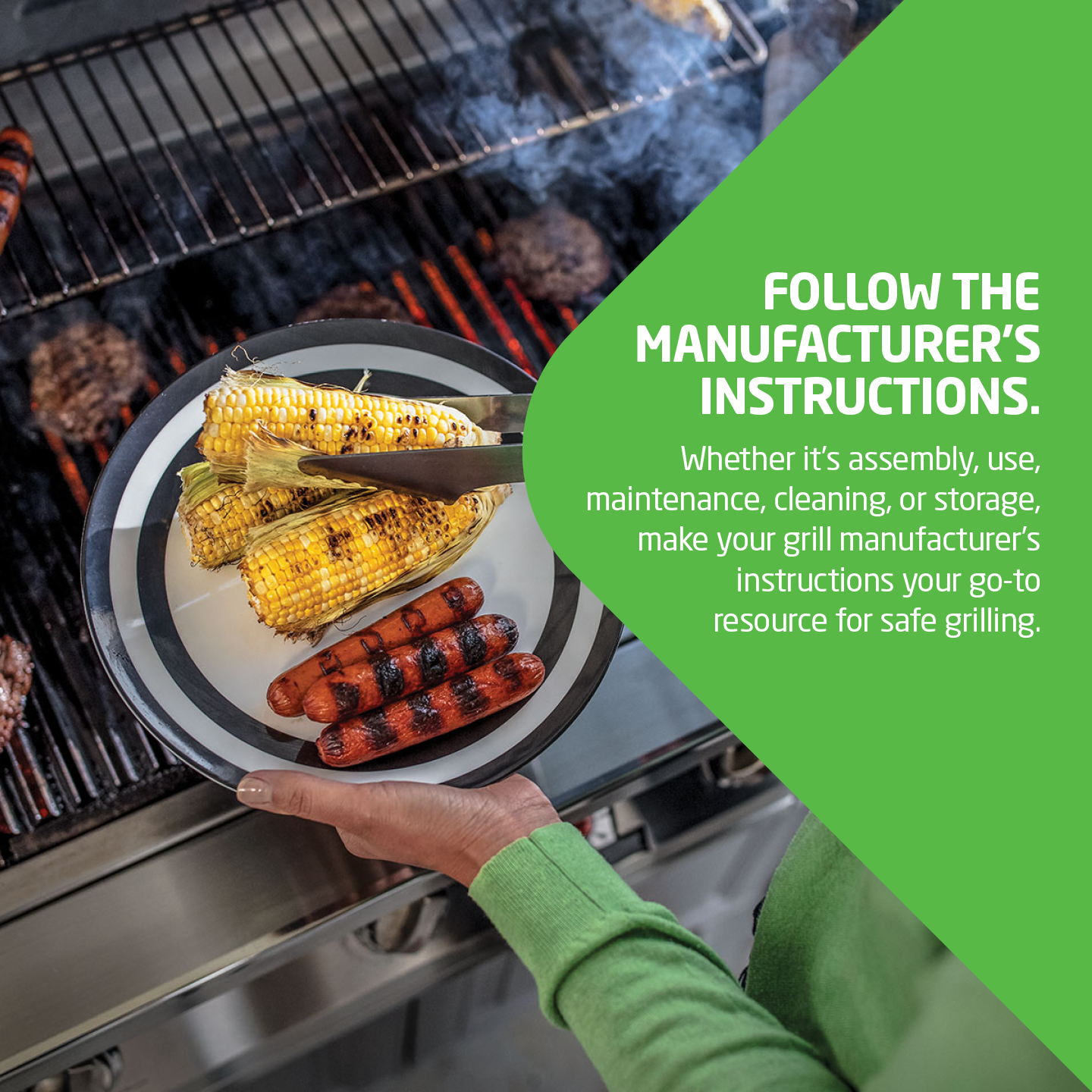 Grilling Tip Graphic food coming off grill