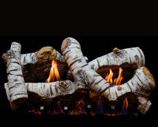 Birch Burncrete Vent Free Gas Log Set