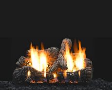 Charred Oak Vent Free Log Set