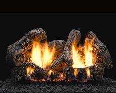 Super Charred Oak Vent Free Gas Log Set
